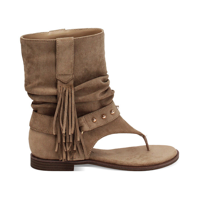 Sandalias planas taupe elegantes, Primadonna, 274922901MFTAUP035